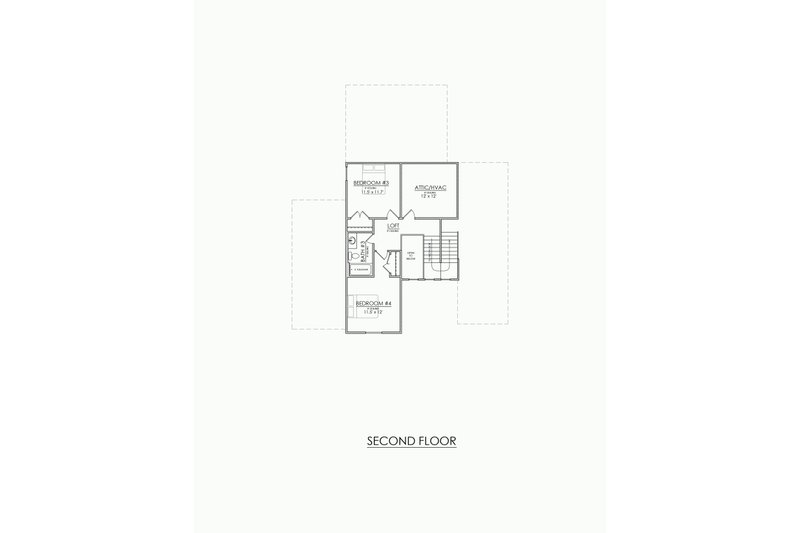 Home Plan - Floor Plan - Upper Floor for Farmhouse House Plan #1098-6 - 4 bed, 3 bath