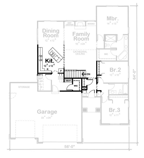 Traditional Floor Plan - Other Floor Plan #20-1772