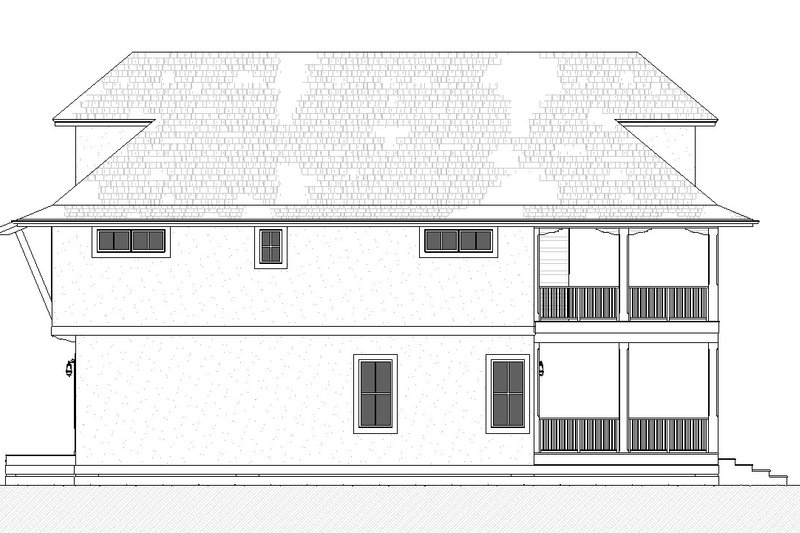 House Plan Design - Exterior - Other Elevation 1 for Beach House Plan #901-167 - 7 bed, 6.5 bath