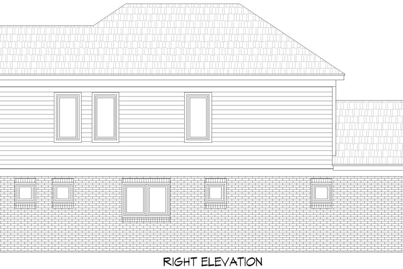 House Blueprint - Exterior - Other Elevation 1 for Traditional House Plan #932-1063 - 3 bed, 2.5 bath