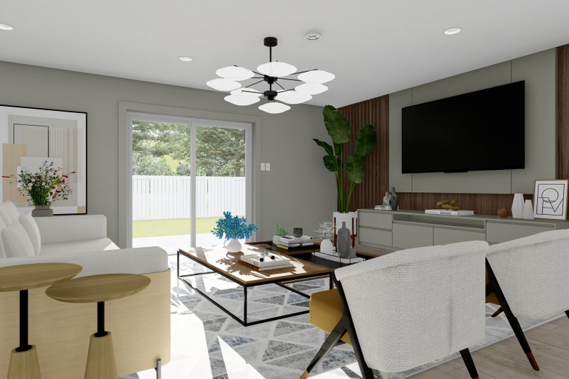Dream House Plan - Interior - Family Room for Traditional House Plan #1060-181 - 3 bed, 2 bath
