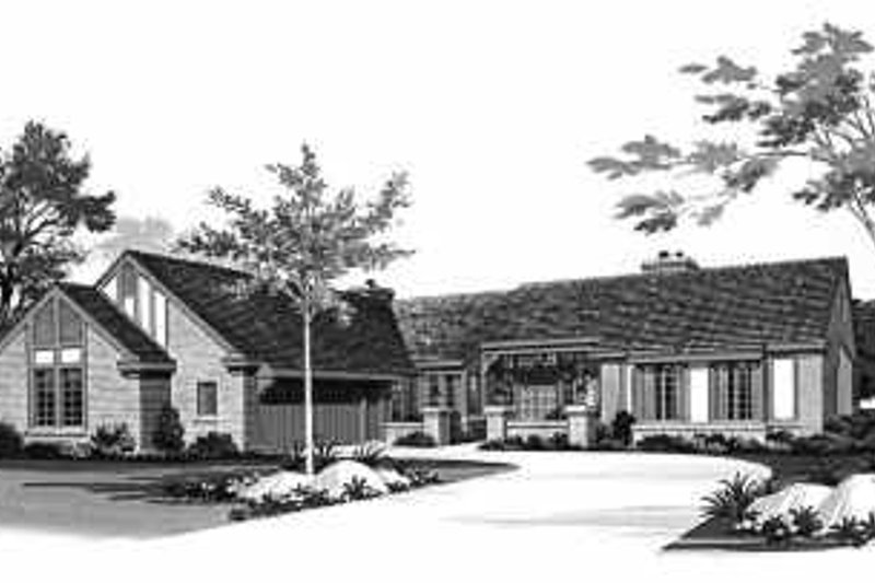 Dream House Plan - Ranch Exterior - Front Elevation Plan #72-366
