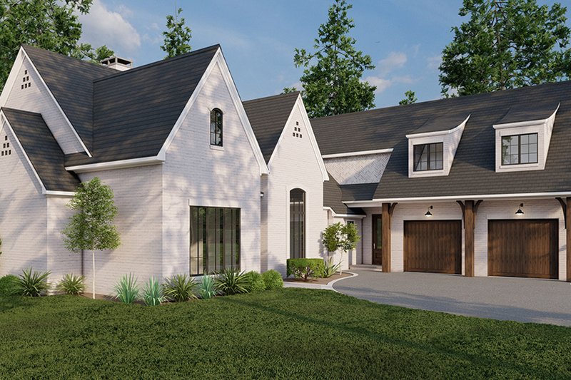 House Plan Design - Exterior - Front Elevation 4 for European House Plan #923-335 - 3 bed, 3.5 bath