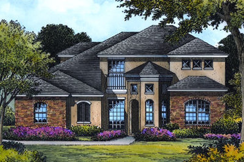 Architectural House Design - European Exterior - Front Elevation Plan #417-288