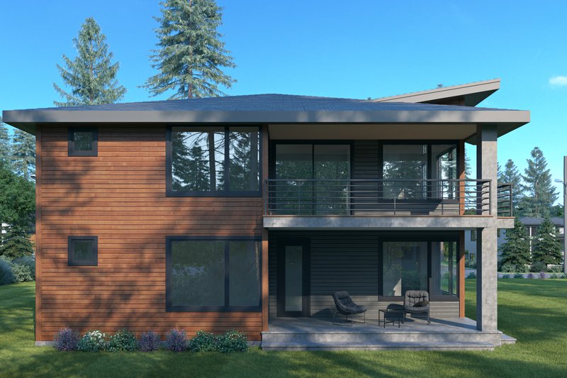 Dream House Plan - Exterior - Rear Elevation for Contemporary House Plan #1066-160 - 5 bed, 4 bath