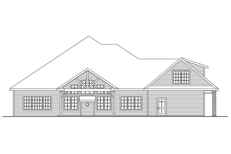 Home Plan - Exterior - Rear Elevation House Plan #124-702 - 3 bed, 2.5 bath