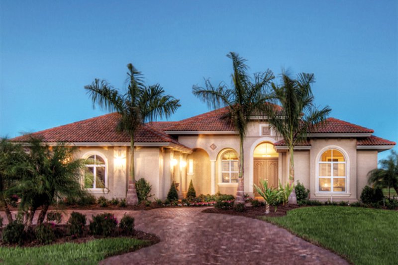 Home Plan - Mediterranean Exterior - Front Elevation Plan #930-448