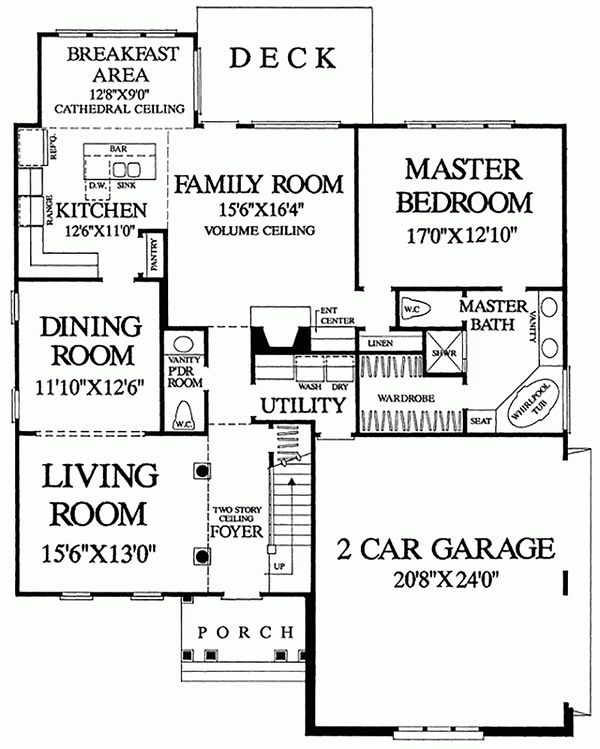 Architectural House Design - European Floor Plan - Main Floor Plan #137-153