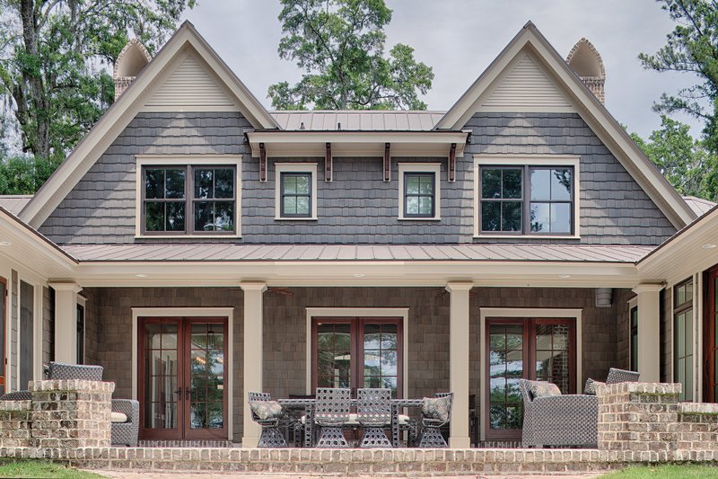Dream House Plan - Exterior - Rear Elevation 1 for Farmhouse House Plan #928-409 - 4 bed, 4.5 bath