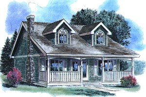 Country Exterior - Front Elevation Plan #18-297