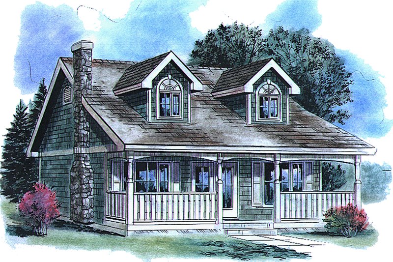 Country Style House Plan - 2 Beds 1 Baths 1007 Sq/Ft Plan #18-297