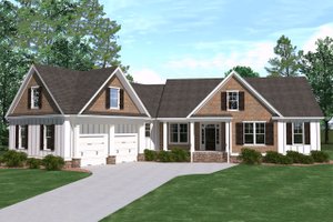 Ranch Exterior - Front Elevation Plan #1071-13