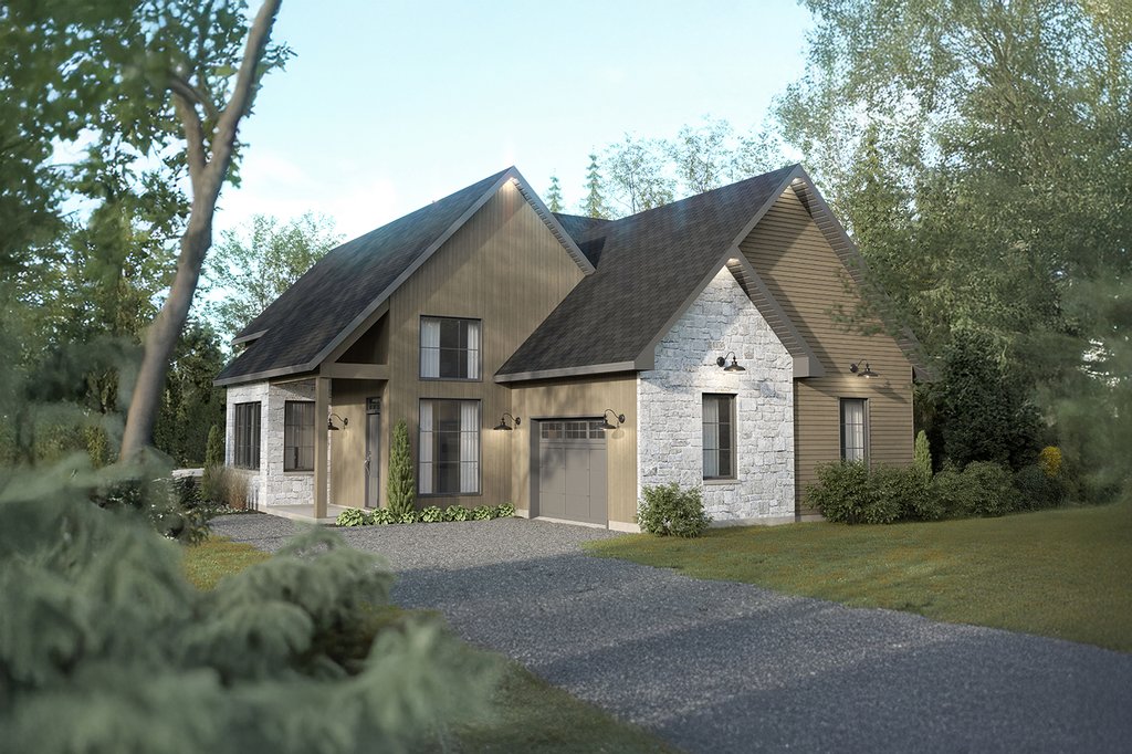Exterior - Front Elevation 2 for Cottage House Plan #23-2904 - 3 bed, 1.5 bath