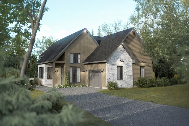 Architectural House Design - Exterior - Front Elevation 2 for Cottage House Plan #23-2904 - 3 bed, 1.5 bath