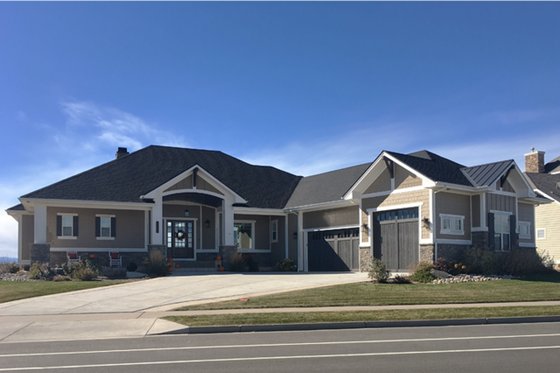 Exterior - Front Elevation 4 for Craftsman House Plan #1069-1 - 2 bed, 2.5 bath