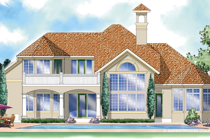 Dream House Plan - Exterior - Rear Elevation for Mediterranean House Plan #930-297 - 3 bed, 3.5 bath
