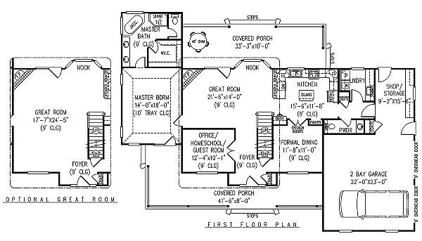 House Design - Country Floor Plan - Main Floor Plan #11-222