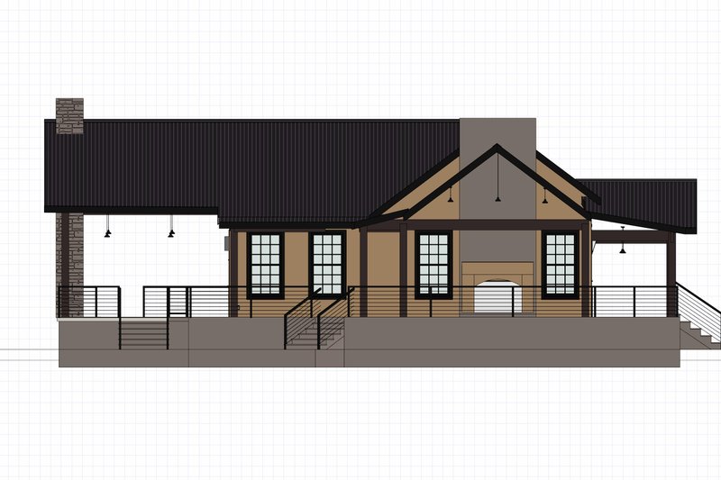 House Blueprint - Photo 22 for Cabin House Plan #1109-10 - 1 bed, 1 bath