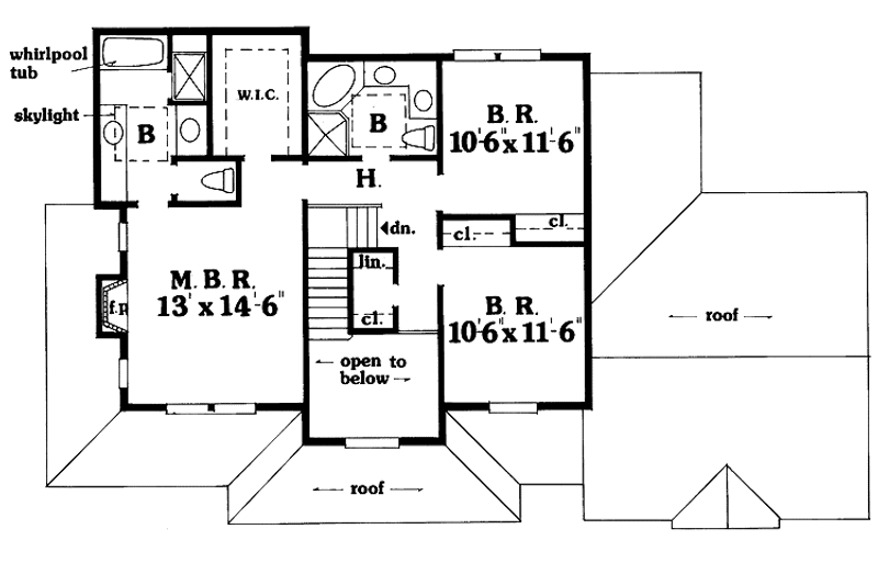 Home Plan - Floor Plan - Upper Floor for Victorian House Plan #456-50 - 3 bed, 2.5 bath