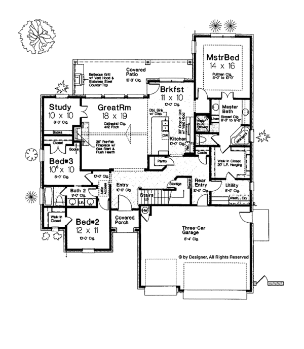 Dream House Plan - European Floor Plan - Main Floor Plan #310-1241