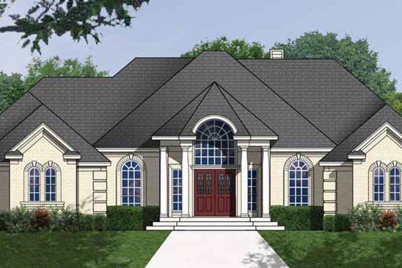 Architectural House Design - Traditional Exterior - Front Elevation Plan #40-474