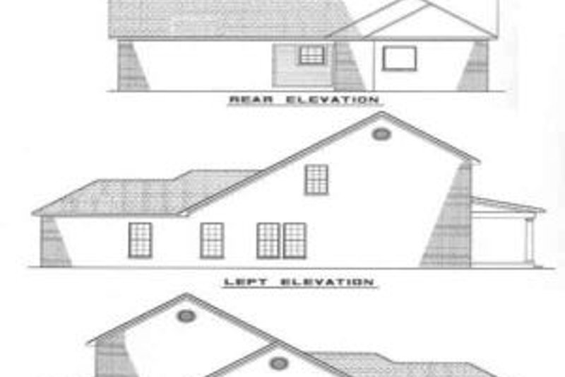 House Design - Exterior - Rear Elevation for Traditional House Plan #17-264 - 3 bed, 2.5 bath