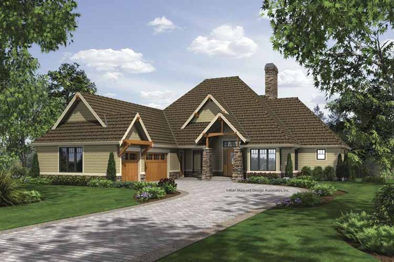 House Blueprint - Craftsman Exterior - Front Elevation Plan #48-864