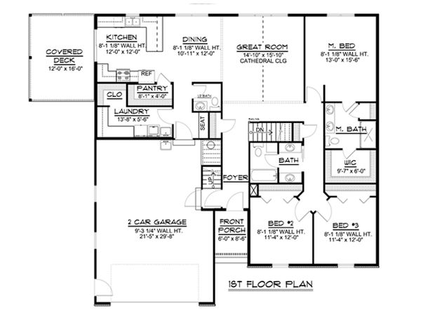 Cottage Floor Plan - Main Floor Plan #1064-35