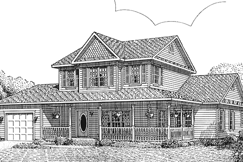 Home Plan - Exterior - Front Elevation 3 for Country House Plan #11-244 - 3 bed, 2.5 bath