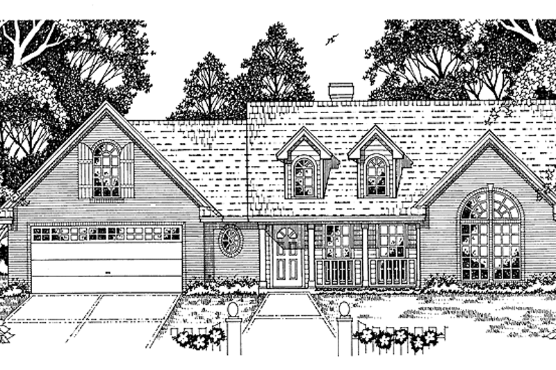 Home Plan - Country Exterior - Front Elevation Plan #42-542