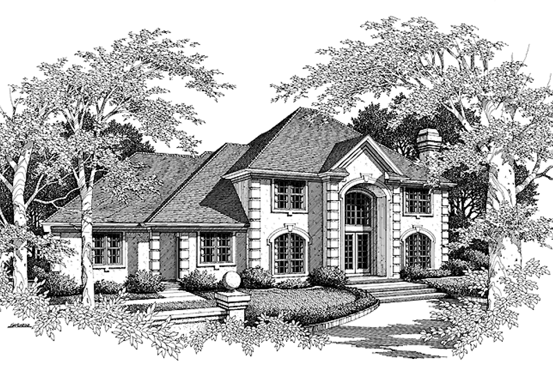 Home Plan - Mediterranean Exterior - Front Elevation Plan #48-741