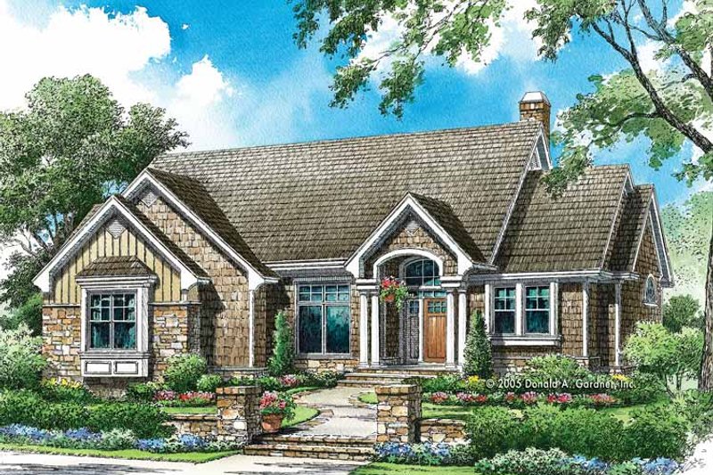 Home Plan - Exterior - Front Elevation 3 for Craftsman House Plan #929-774 - 3 bed, 2 bath