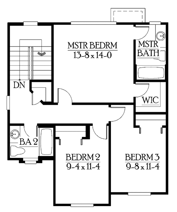 Home Plan - Craftsman Floor Plan - Upper Floor Plan #132-287