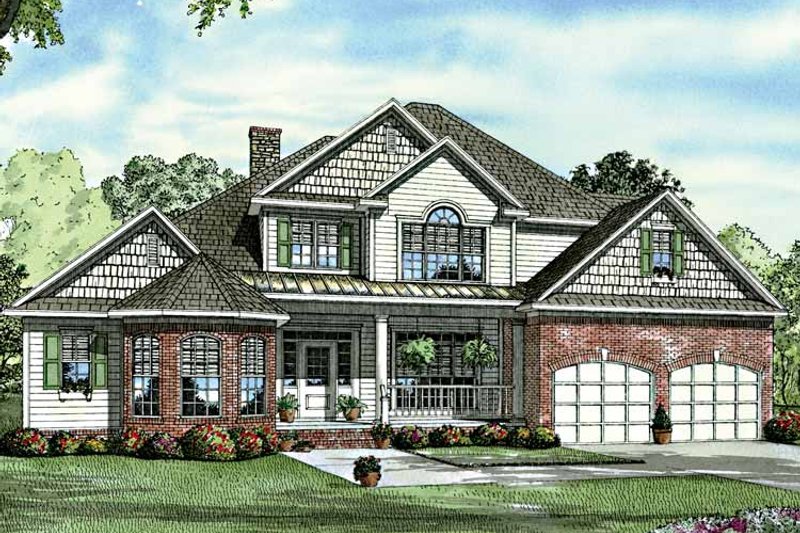 Home Plan - Exterior - Front Elevation 3 for Traditional House Plan #17-3125 - 4 bed, 3 bath