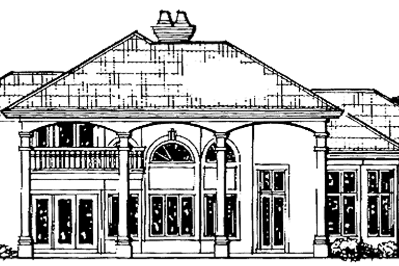 Dream House Plan - Exterior - Rear Elevation for Mediterranean House Plan #930-50 - 4 bed, 3.5 bath