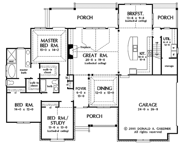House Design - Ranch Floor Plan - Main Floor Plan #929-726