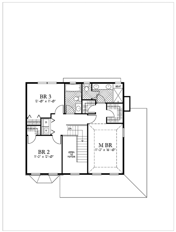 Architectural House Design - Country Floor Plan - Upper Floor Plan #1029-7