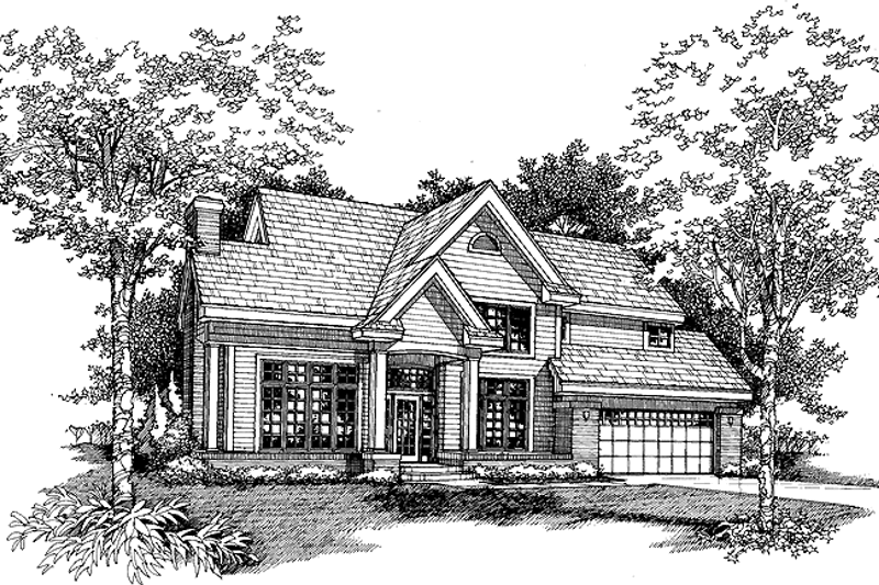 Dream House Plan - Traditional Exterior - Front Elevation Plan #320-641