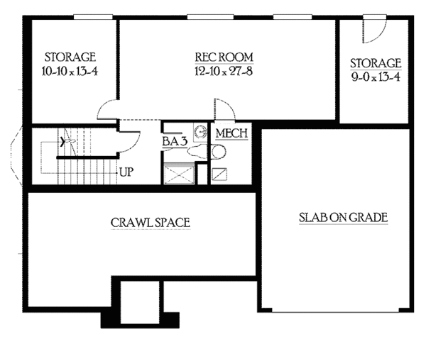 House Plan Design - Craftsman Floor Plan - Lower Floor Plan #132-368