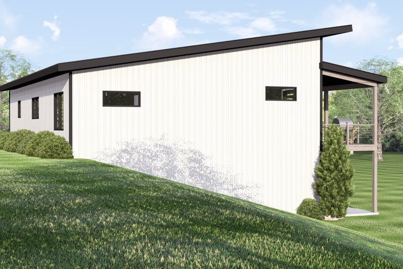House Blueprint - Exterior - Rear Elevation 1 for Contemporary House Plan #1064-453 - 3 bed, 2 bath