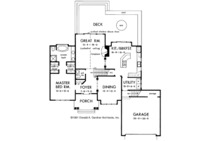 Floor Plan - Main Floor for Traditional House Plan #929-110 - 3 bed, 2.5 bath