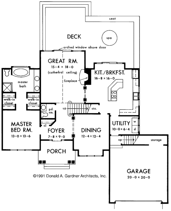 Architectural House Design - Traditional Floor Plan - Main Floor Plan #929-110