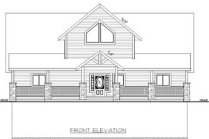 Exterior - Front Elevation 3 for Farmhouse House Plan #117-950 - 3 bed, 2 bath