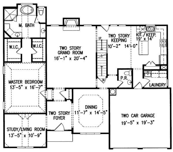 Architectural House Design - Traditional Floor Plan - Main Floor Plan #54-221