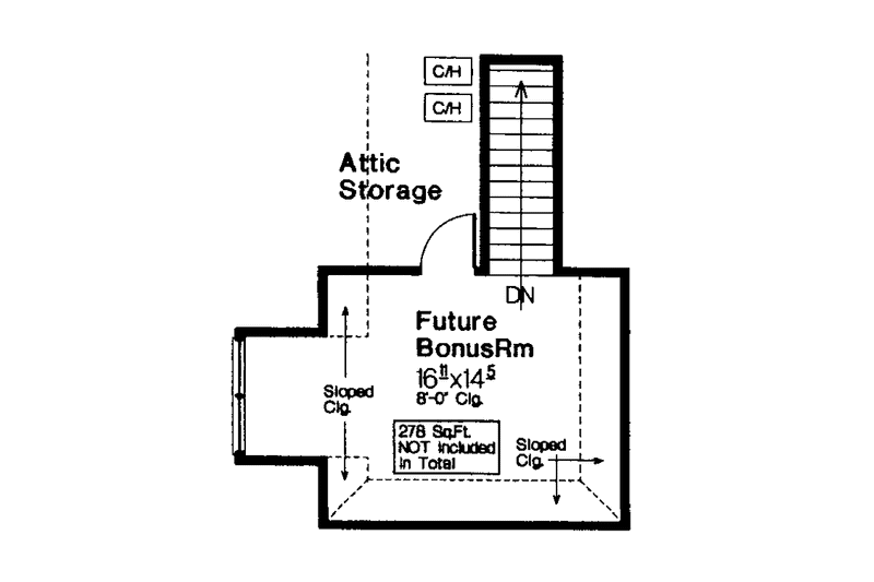 Dream House Plan - Floor Plan - Other Floor for Craftsman House Plan #310-1242 - 3 bed, 2 bath