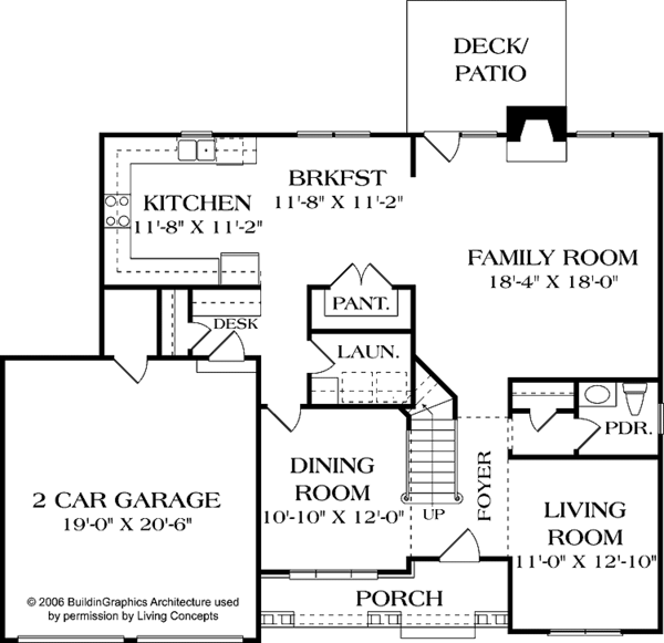 House Plan Design - Craftsman Floor Plan - Main Floor Plan #453-510