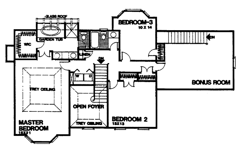 Home Plan - Floor Plan - Upper Floor for Traditional House Plan #30-285 - 3 bed, 2.5 bath