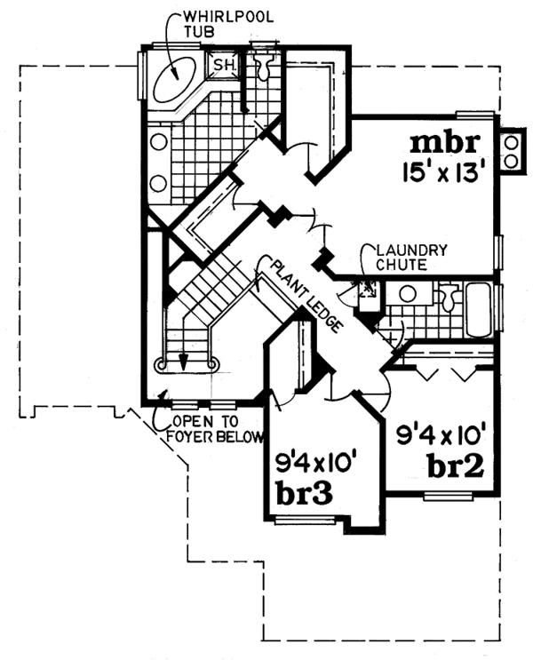 House Plan Design - Adobe / Southwestern Floor Plan - Upper Floor Plan #47-769