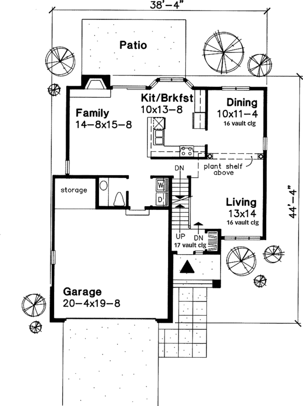Architectural House Design - Bungalow Floor Plan - Main Floor Plan #320-579