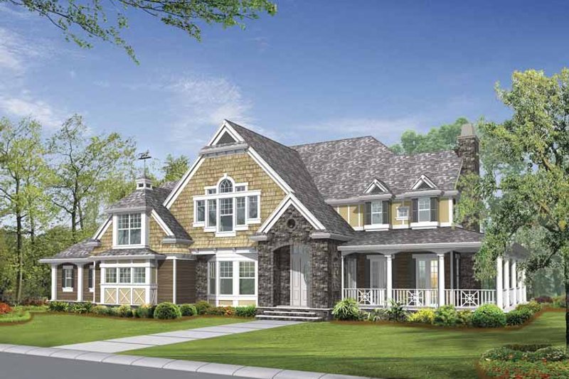 Home Plan - Exterior - Front Elevation 3 for Craftsman House Plan #132-510 - 4 bed, 3.5 bath